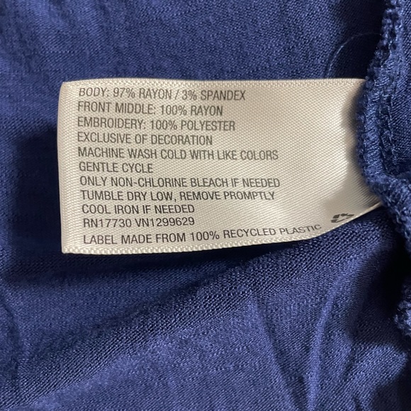 Knox Rose Blue Embroided Top - Picture 7 of 7